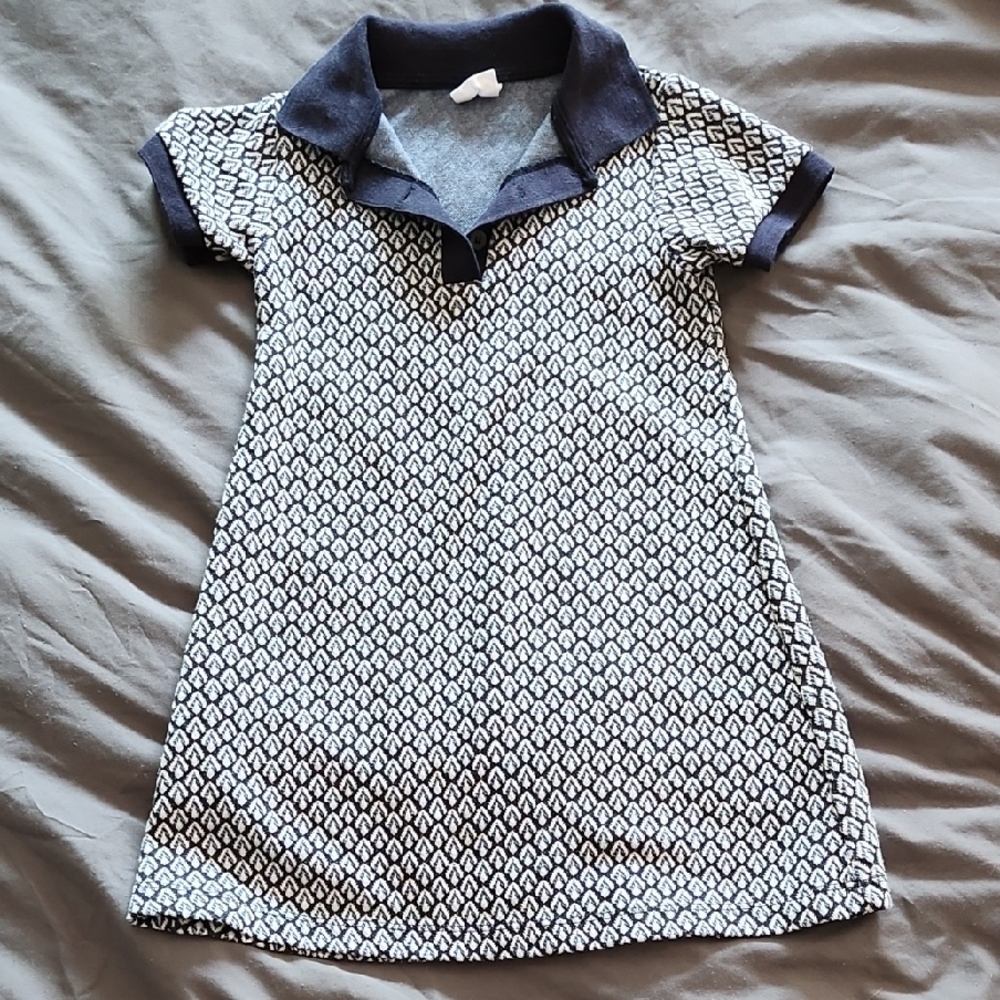 Stylish Black and White Patterned Dress